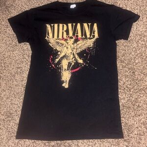 NIRVANA Black and Gold Tee